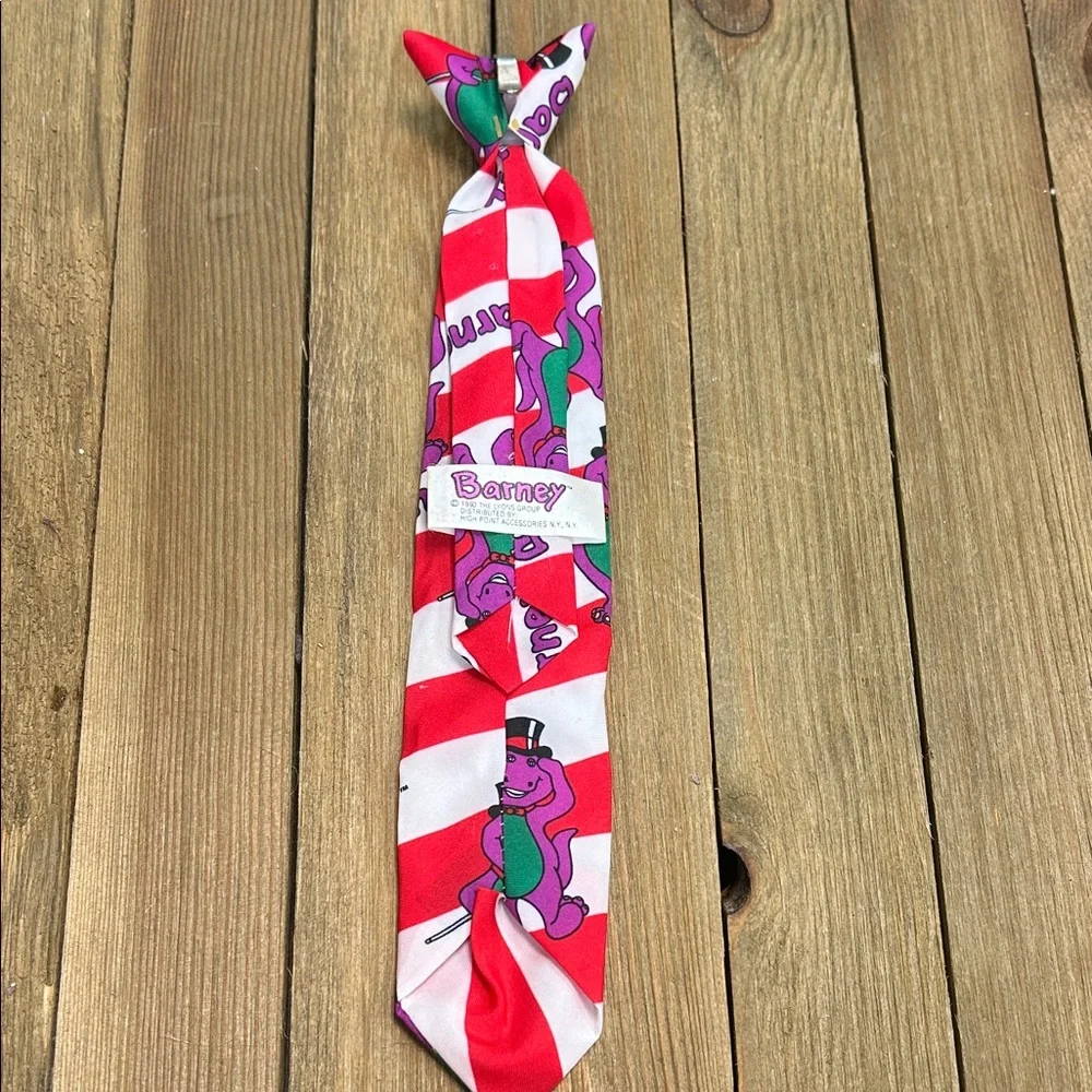 Vintage 90s Barney Kids Tie